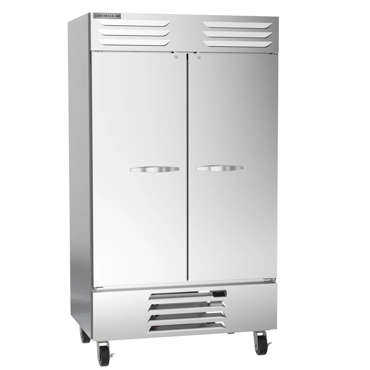 Beverage Air FB44HC-1S 47" 2-Solid Door Reach-In Freezer, Bottom Mounted, 44 cu. ft., Stainless Steel Front