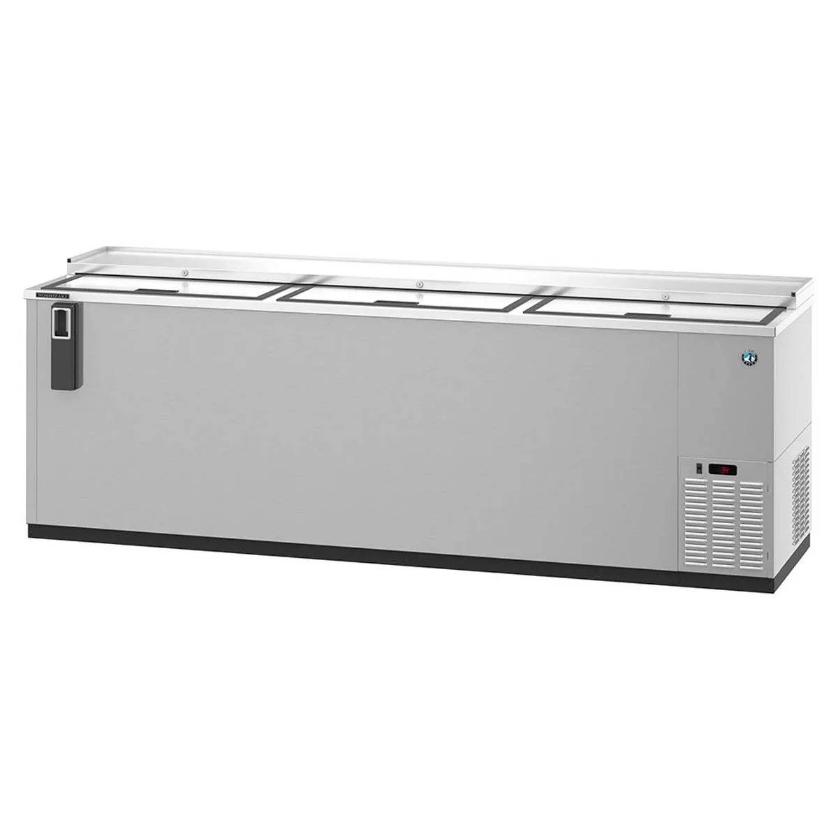 Hoshizaki CC95-S 95" Three Section Stainless Steel Horizontal Bottle Cooler, 27.98 cu. ft.
