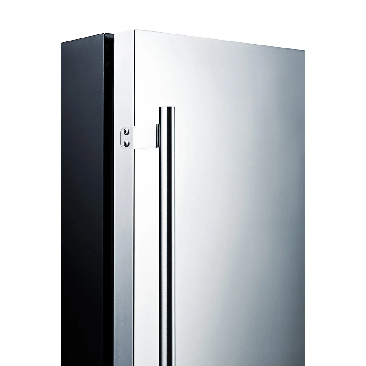 Summit SCR610BLSD 24" Stainless Steel Door Undercounter Refrigerator in Black, 5 cu. ft.