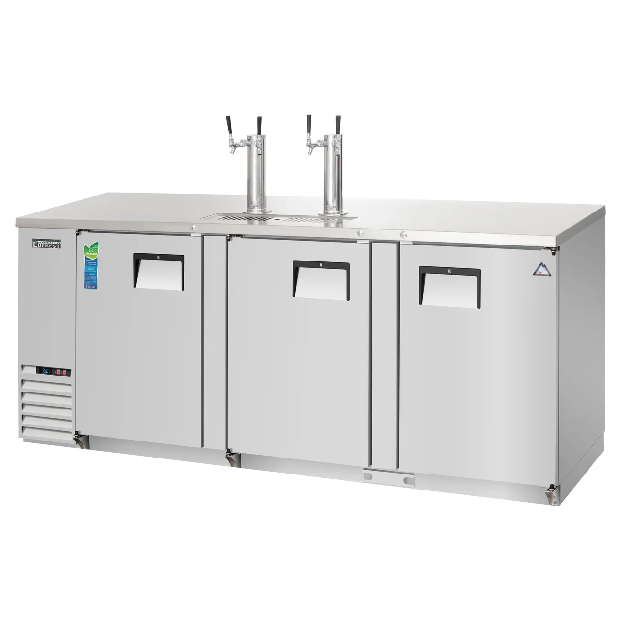Everest EBD4-SS 89" Direct Direct Draw Keg Refrigerator, Stainless Steel, 4 Keg