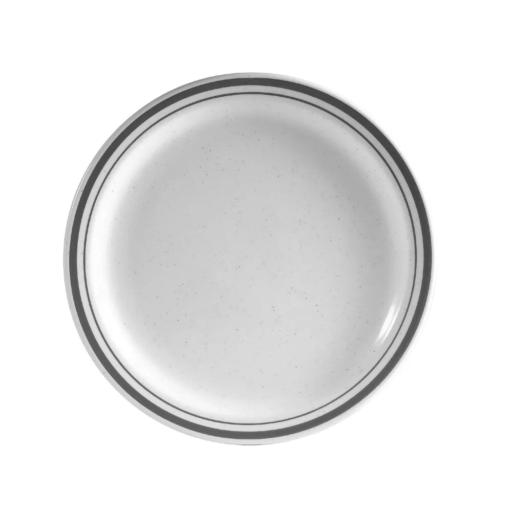 CAC China CES-9 Emerald Plate, 9-3/4" Dia. x 1" H, Round, Narrow Rim, Stoneware - Dozen