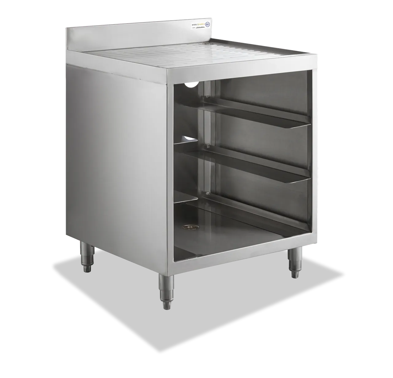 Steel Works SWGRSU-2124-CT Underbar Glass Storage Unit, Drainboard Top