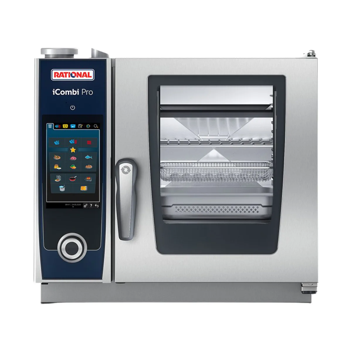 RATIONAL ICP XS E 208/240V 3 PH Full Size 4 Pan Electric Combi Oven w/ Programmable Controls, Steam Generator