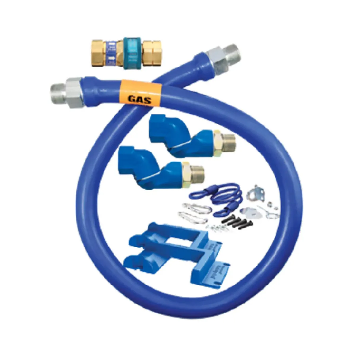 Dormont 1675BPQ2SR60PS SnapFast 60" Gas Connector Kit w/ Double Swivel MAX, Safety Set, 3/4" Dia