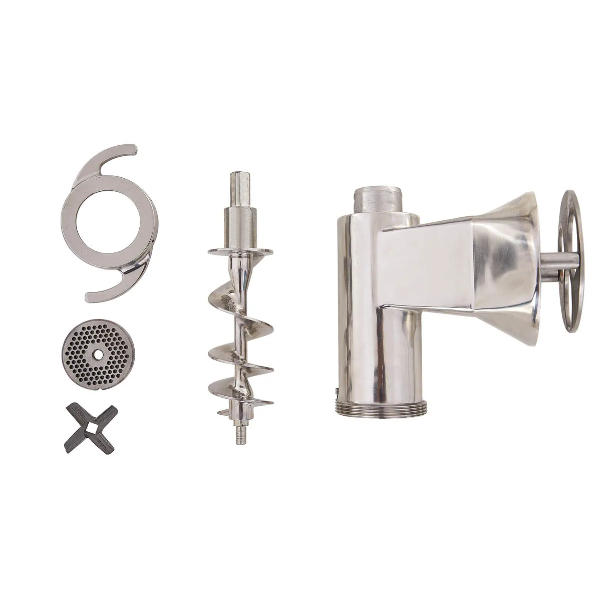 Pro-Cut KG-22W-XP-SS Bench Meat Grinder – 2 HP, #22 Hub, 220V, 1788/924 lb/hr, Stainless Steel, 3/16” Plate, Safety Guard