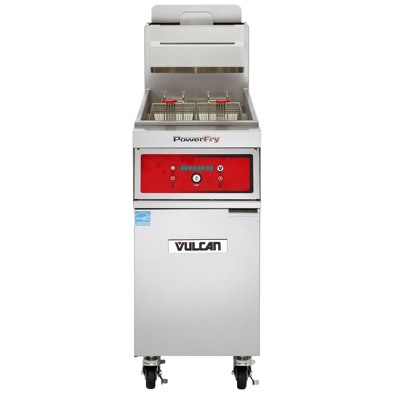 Vulcan 1TR65CF PowerFry3™ Full Pot Floor Model Gas Fryer w/ 70 lbs, Capacity, Built-In Filtration