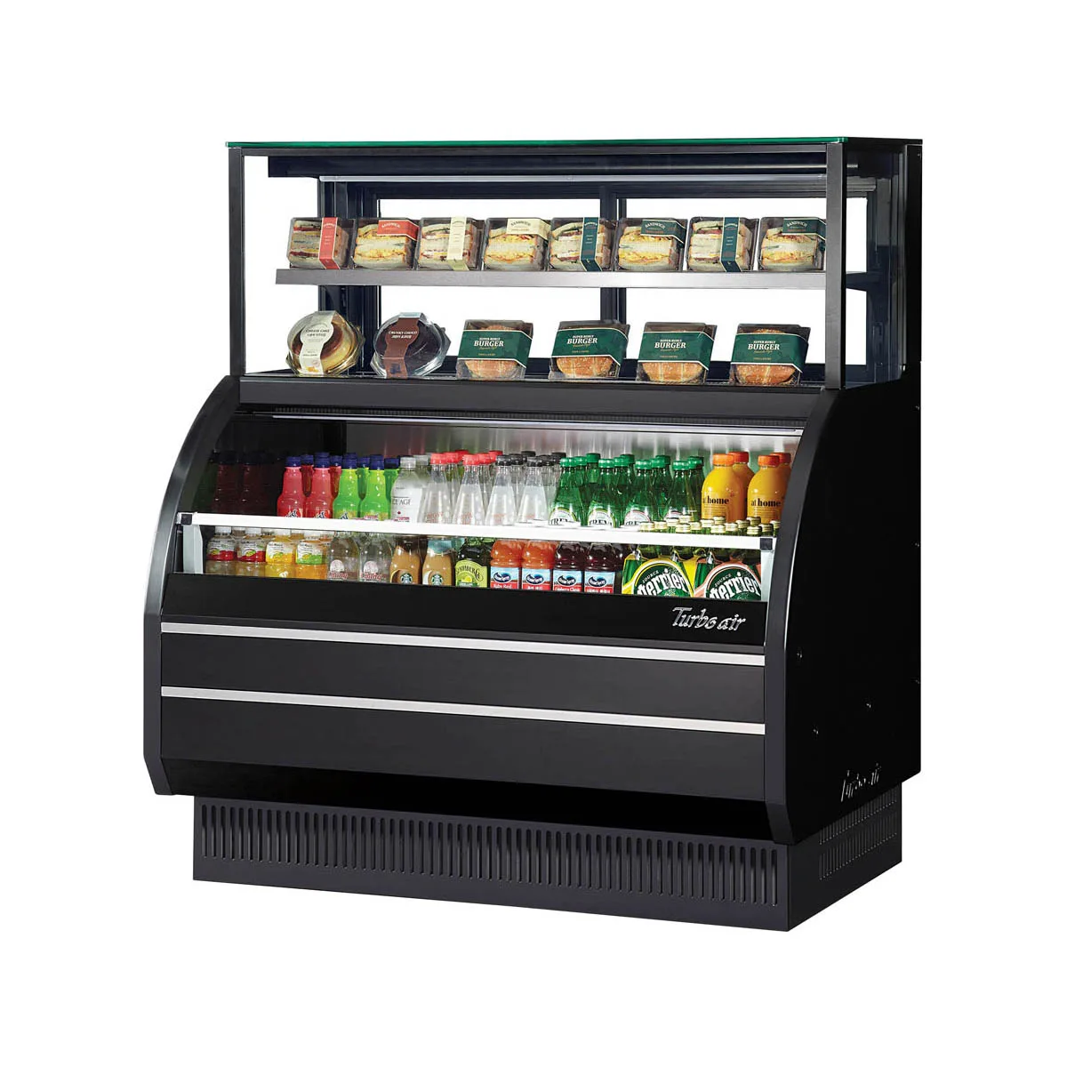 Turbo Air TOM-W-50SB-UF-N 50" Horizontal Combination Open Air Merchandiser, Stainless Steel, Self-Contained