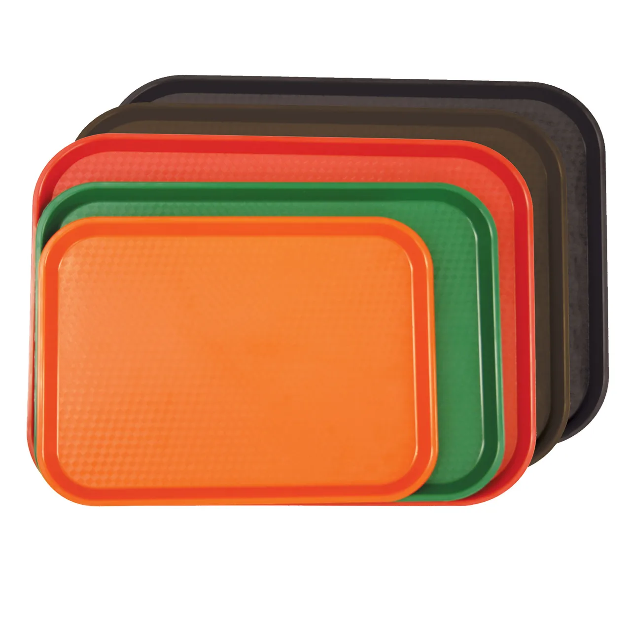 Thunder Group PLFFT1014RR Fast Food Tray, 10-1/2" X 13-5/8", Rectangular, Polypropylene, Orange