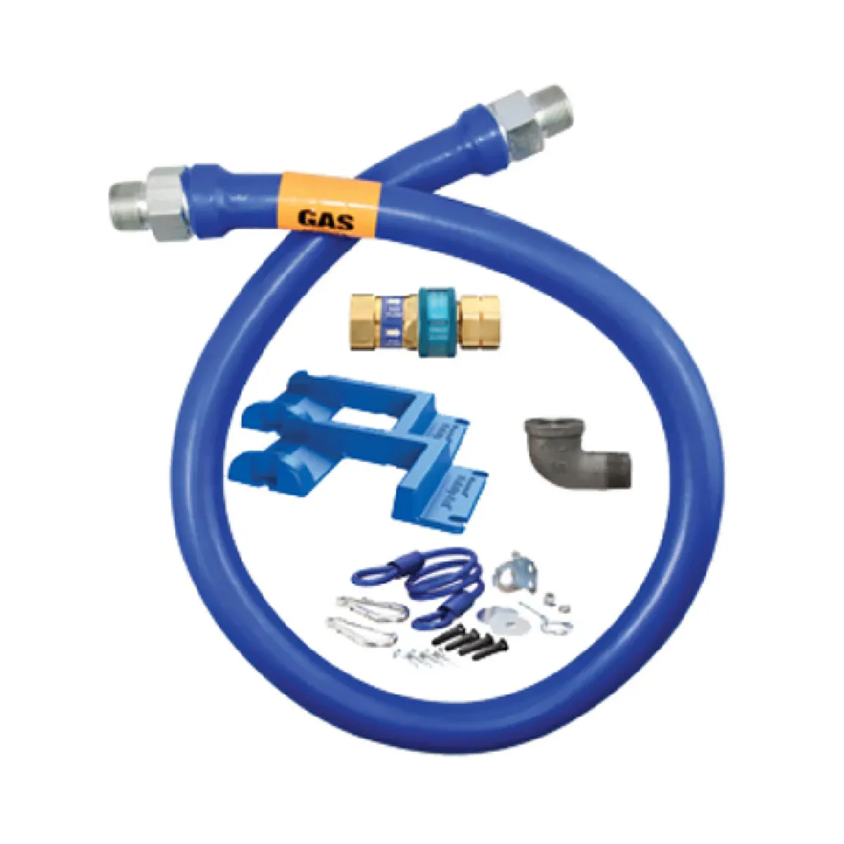 Dormont 16100BPQR48PS SnapFast 48" Moveable Gas Connector Kit w/ Elbow and Safety Set