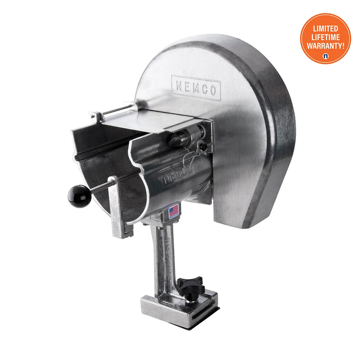 Nemco 55200AN Adjustable Manual Fruit & Vegetable Slicer, 12.5" Width, Alum & St, 1/16"–1/2" Slice Countertop