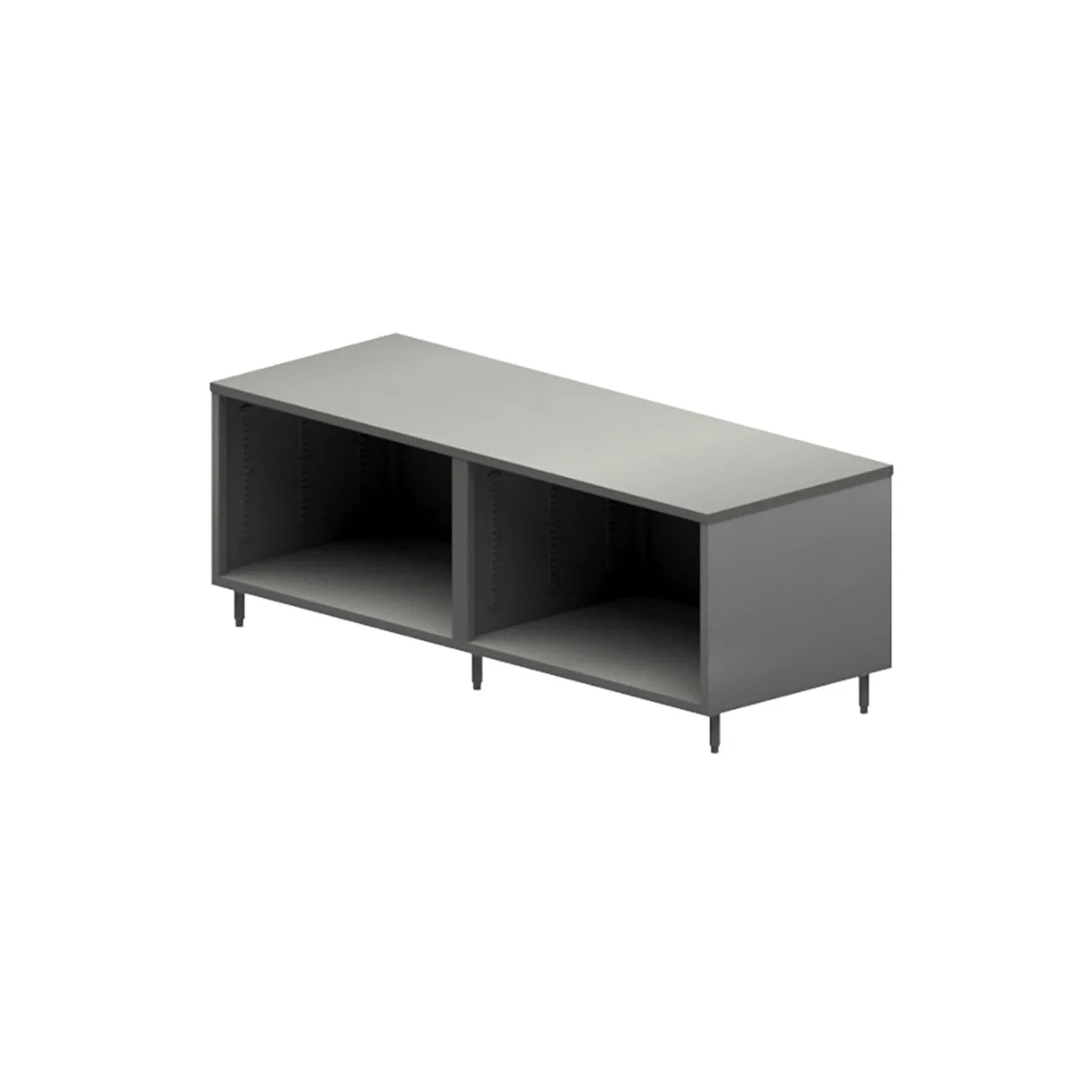 BK Resources CST-3084 84" Cabinet Base Open Front Work Table
