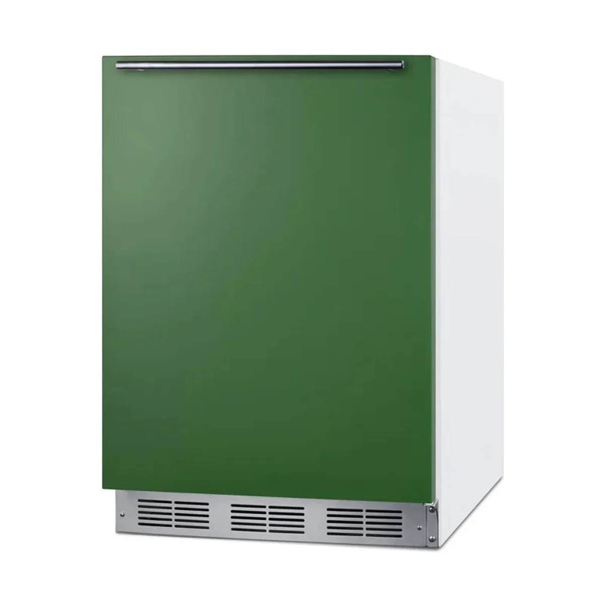 Summit BRF611WHGADA 23" Undercounter Freezer in White, w/ Emerald Green Door, ADA Compliant, 5.1 cu. ft.
