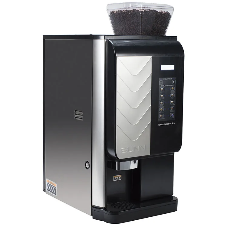 BUNN 44300.0201 Single Automatic Bean to Cup Coffee Brewer w/Grinder, 40 Cups/Hr- 1.3kW/120V - Black