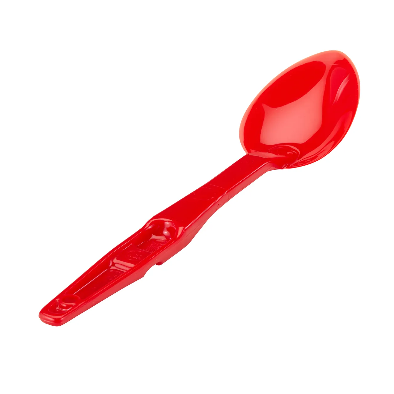 Cambro SPO13CW404 Deli Serving Spoon – 13‑14" Polycarbonate, Red Handle, Notch, NSF