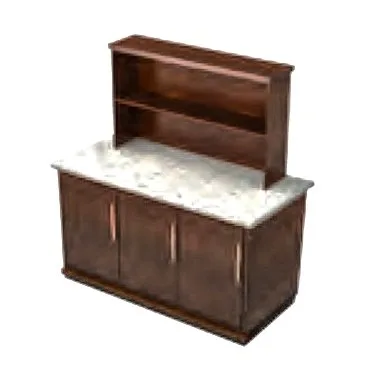 Lakeside 79856 96" Wood Portable Back Bar with Black Laminate Lower Interior