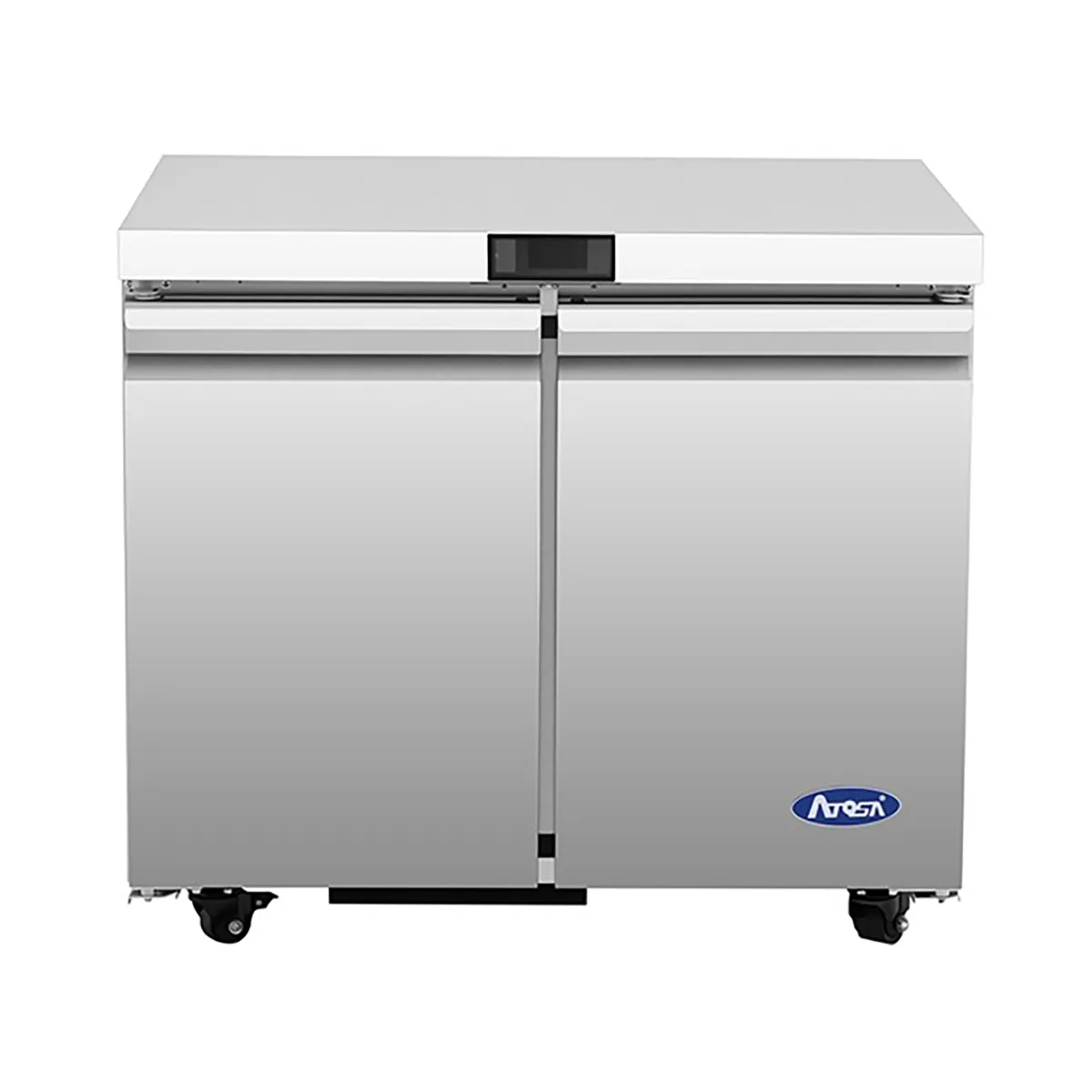 Atosa USA AUR36SD 36" Two Solid Door Undercounter Refrigerator, Stainless Steel, 8.6 cu. ft