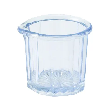 Winco PSN-2 Creamer/Syrup Pitcher, 2 oz Clear BPA‑Free SAN Plastic, NSF Certified, 24/Pack