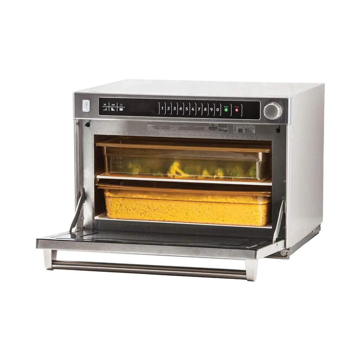 Amana AMSO22 2200W Commercial Heavy Duty Microwave Steamer Oven, 1.6 Cu. Ft., 208/240V