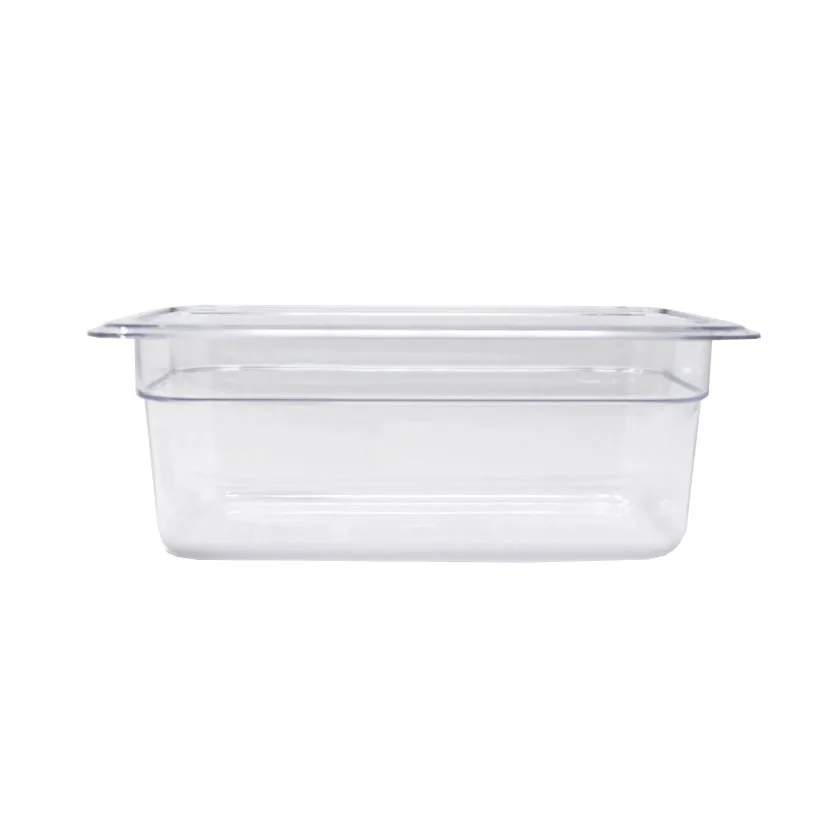 Omcan USA 80062 Food Pan – 1/4 Size, 10-7/16" x 6-3/8" x 3-15/96" Clear Polycarbonate, NSF