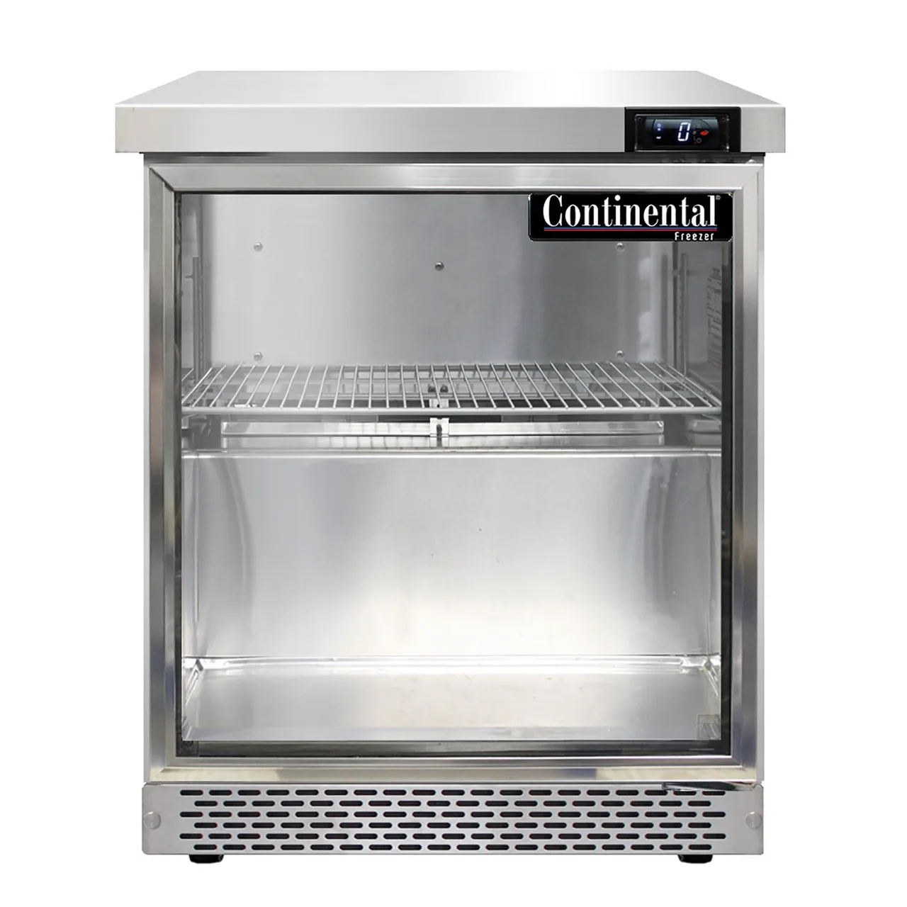 Continental Refrigerator SWF27NGD-FB 27" 1-Section Worktop Freezer w/ 1 Glass Door, 7.4 cu. ft.