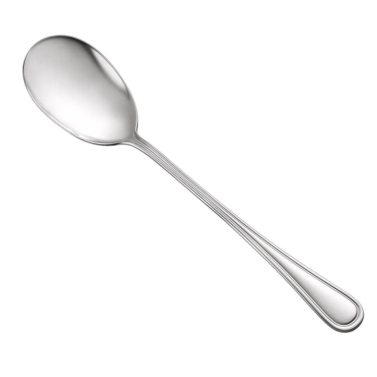 CAC China 8002-19 Elite Serving Spoon, 11-1/2"L, Solid Heavy, 18/8 Stainless Steel, 1 Dozen