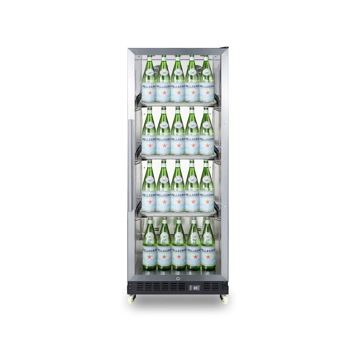 Summit SCR1156RI Beverage Center with Right Hinged Glass Door, Black Exterior, 11 cu.ft