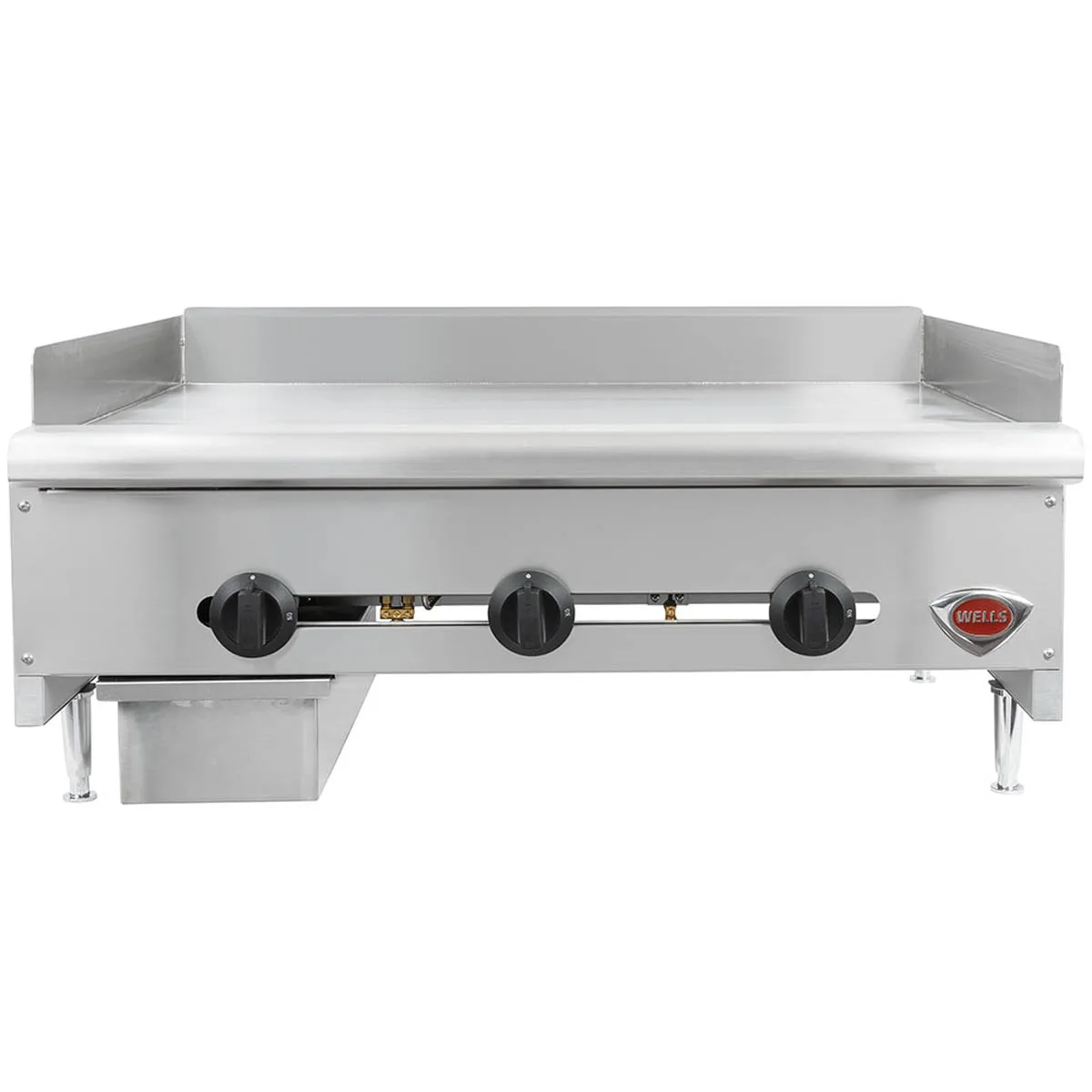 Wells HDG-3630G 36" Countertop Manual Gas Griddle, 3/4" Steel Plate, 90.000 BTU