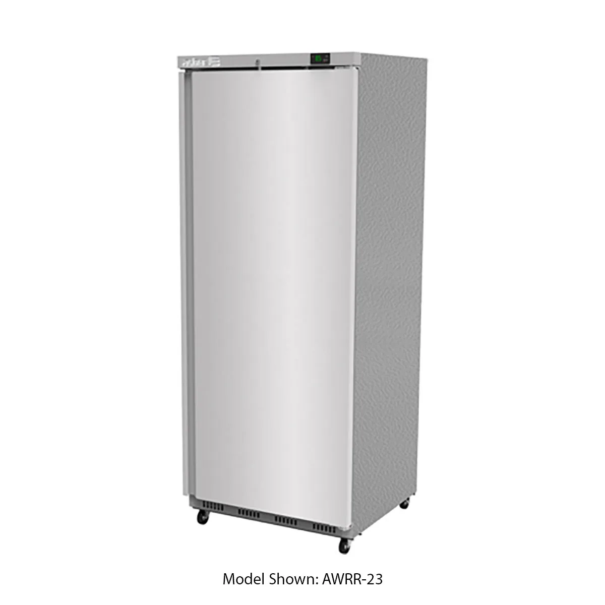 Asber AWRF-23 28" 1-Solid Door Reach-In Freezer, Bottom Mount, 23 cu. ft., Stainless Steel Front