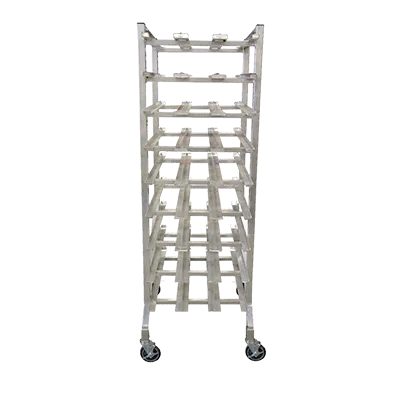Omcan USA 27769 Mobile Can Rack, 9 Layers 27 Rows, Stainless Steel Frame, #5 & #10 Can Size, All Welded