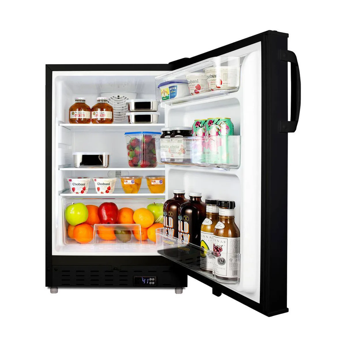 Summit ALR47B  20" Built-in or Freestanding Undercounter Refrigerator in Black, ADA compliant, 3.5 cu. ft.