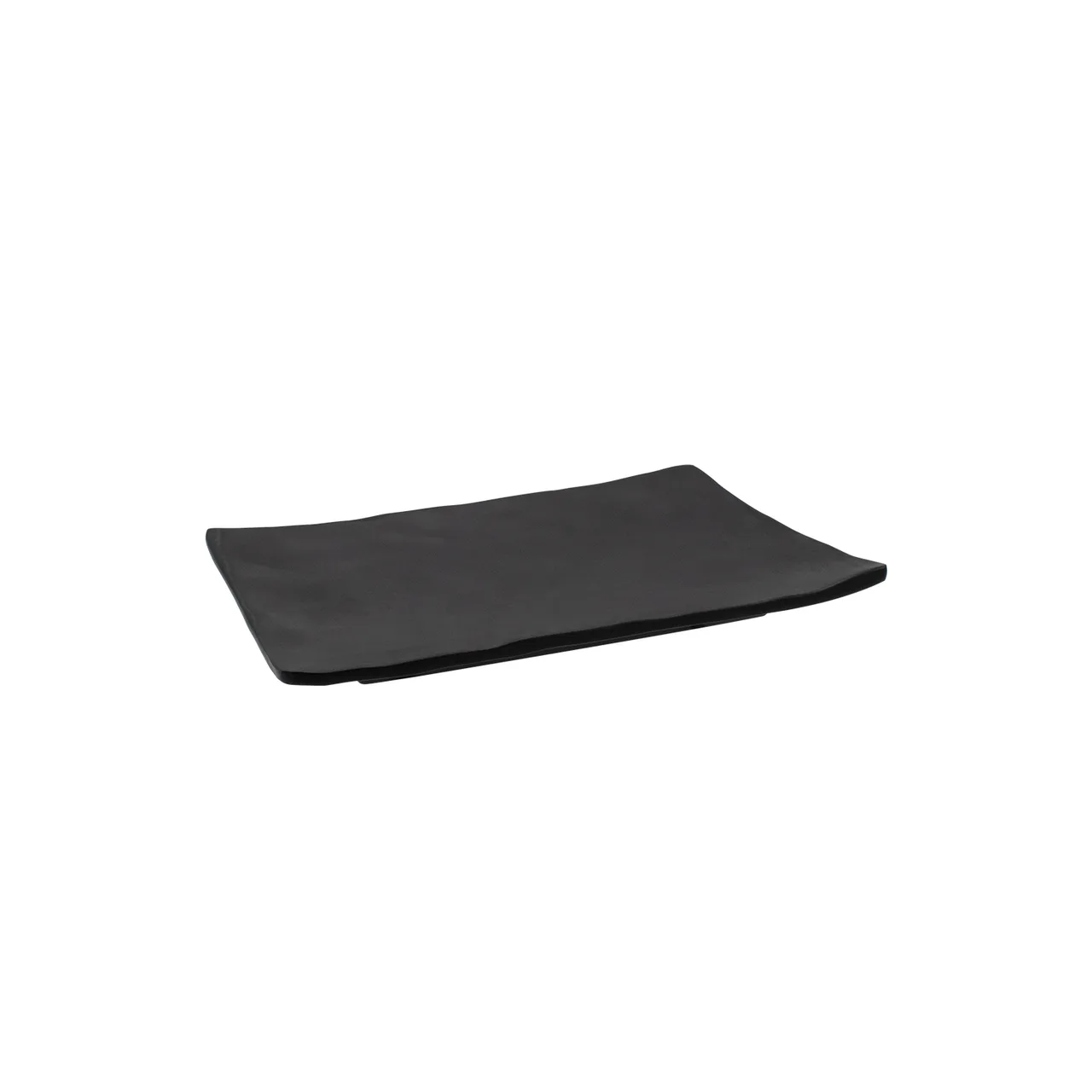CAC China XCLD-RT33 Cloud Platter – 8"W x 5-1/2"D x 7/8"H, Matte Black, Curved Edge, China 1 Dozen