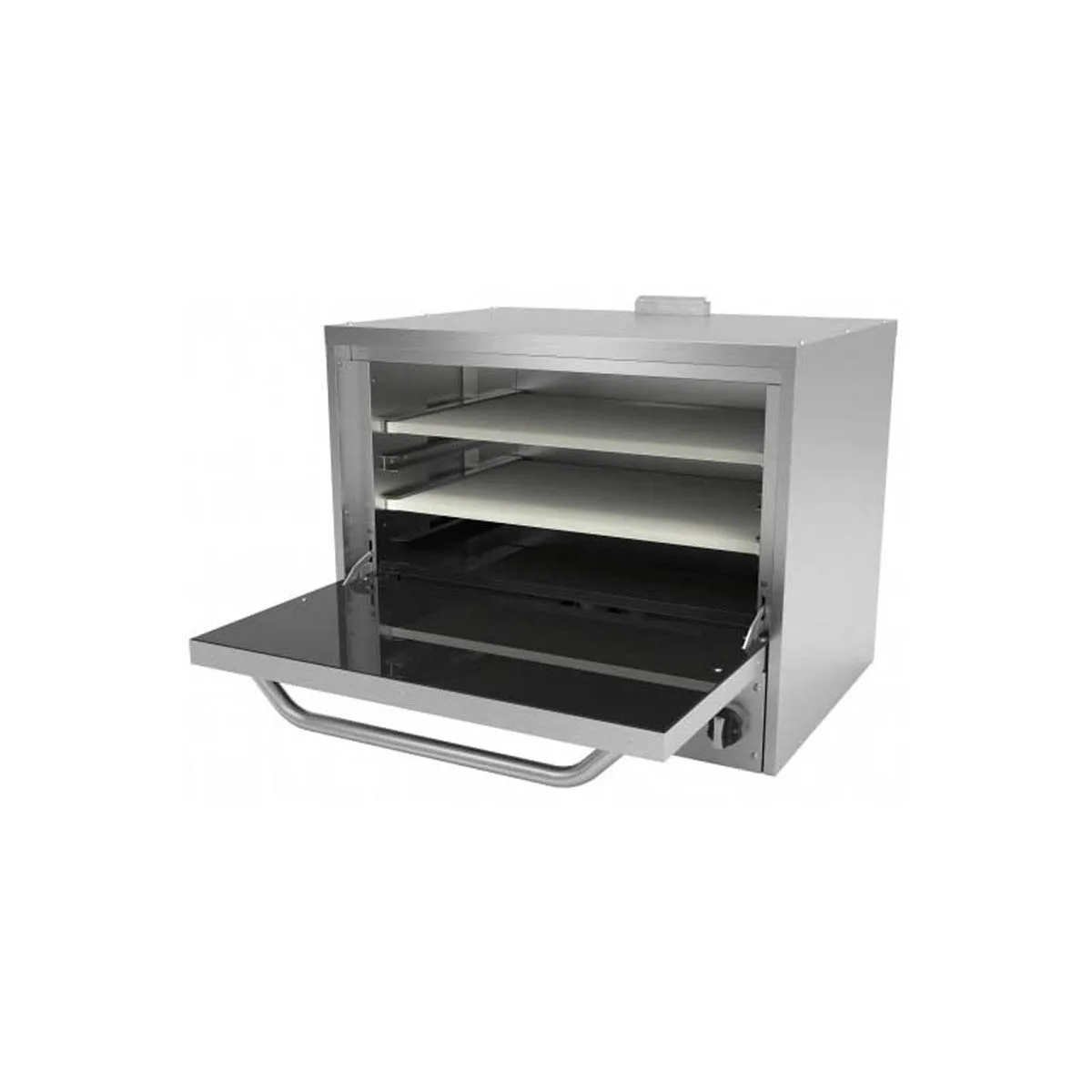 Asber AEPO-24-S 24"W Gas Countertop Pizza Oven with Ceramic Stones