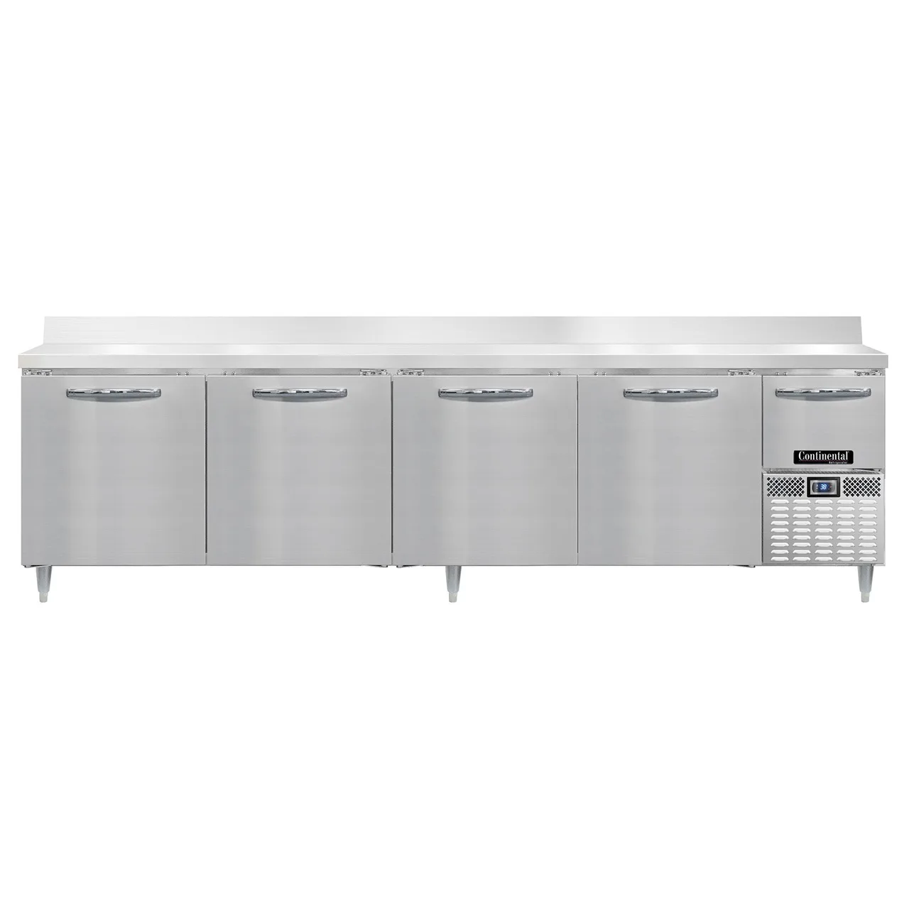 Continental Refrigerator DRA118NSSBS 118" Worktop Refrigerator w/ 4 Full & 1 Half Doors