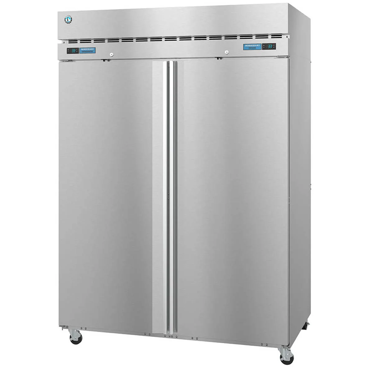 Hoshizaki DT2A-FS 55" 2-Section Reach-In Refrigerator Freezer Combo w/ 2 Solid Doors, Steelheart Series