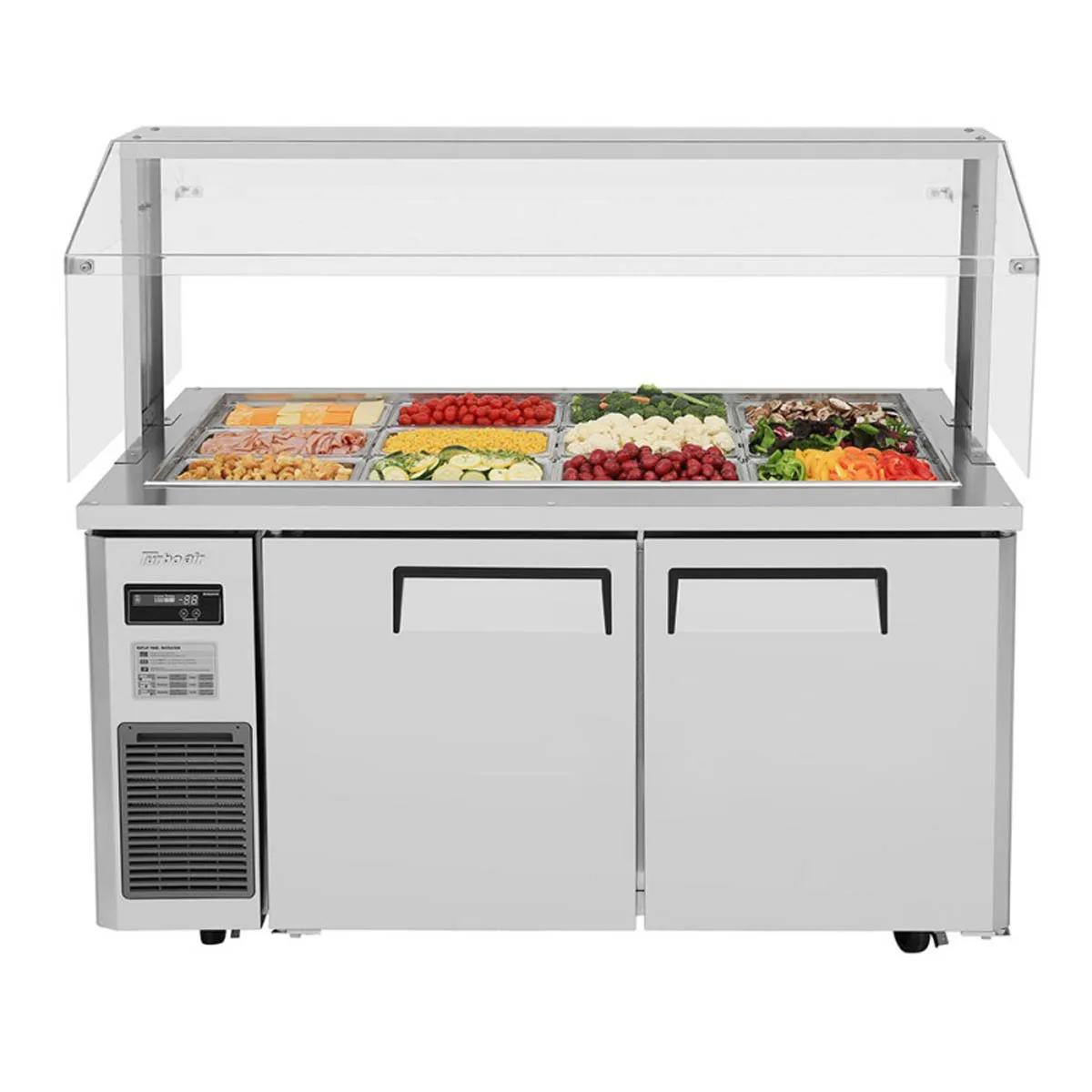 Turbo Air JBT-60-N 59" J Series Refrigerated Buffet Table, (2) Section, (12) Pan, 15.0 cu. ft.