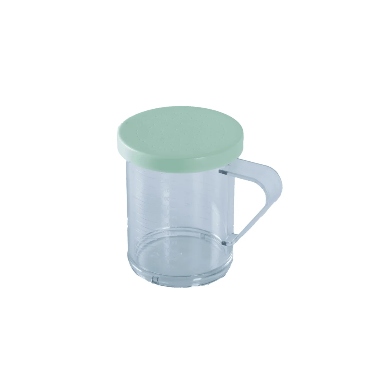 Omcan USA 81169 Dredge Shaker, 10-Oz Green Lid With 0.6mm Fine Perforations, Polycarbonate, Handle