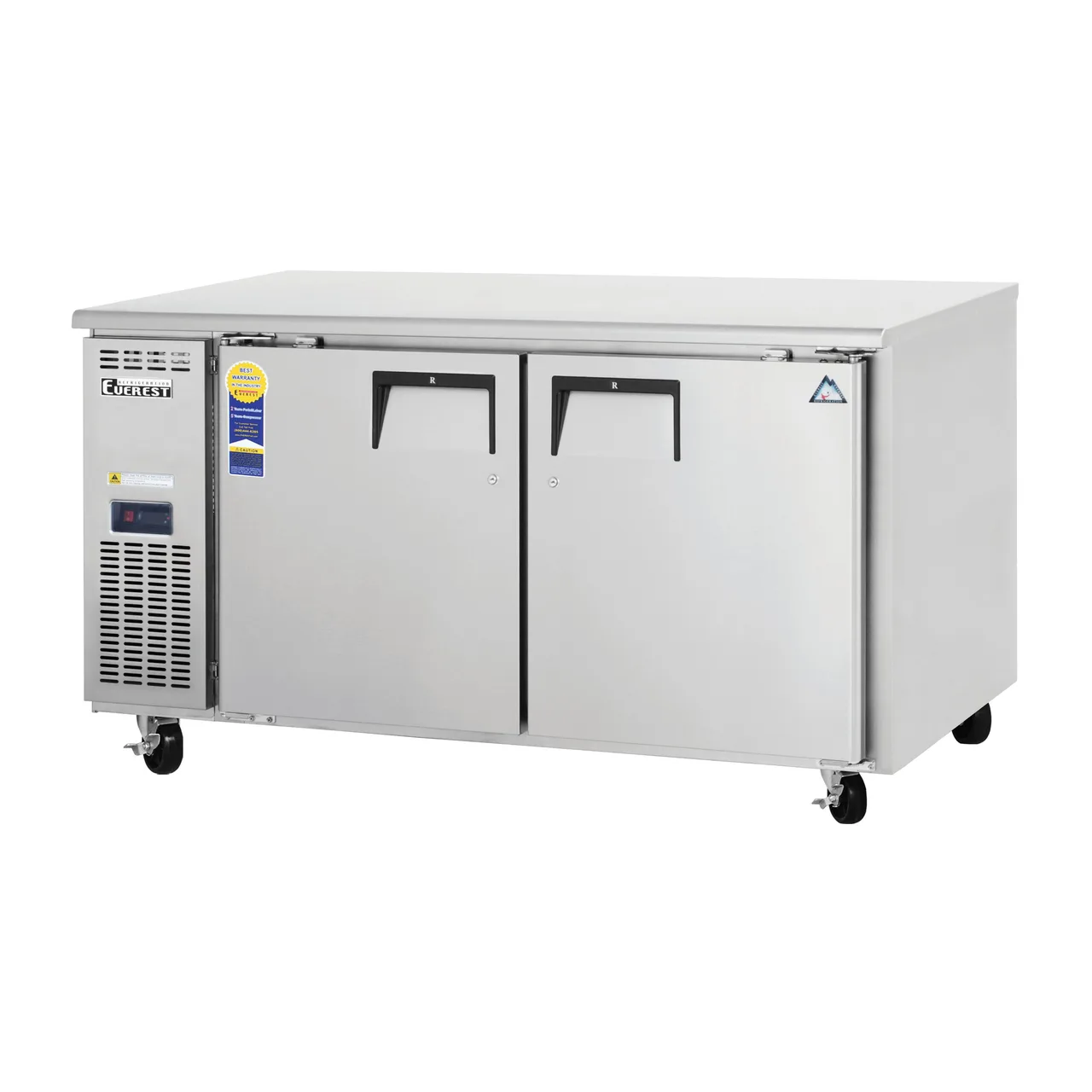 Everest Refrigeration ETWF2 59" 2-Door Undercounter Freezer, Stainless Steel, 18 cu. ft.