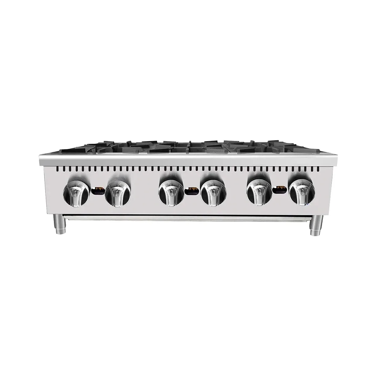 Atosa USA ATHP-36-6-LP 36" Countertop LP Gas Hotplate w/ (6) Burners, Manual Controls, 150.000 BTU