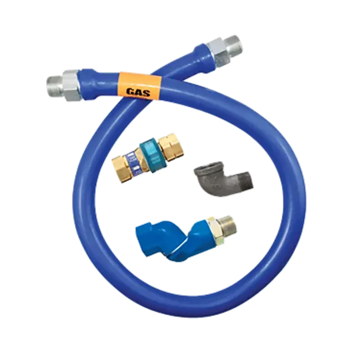 Dormont 16100BPQS36BX SnapFast 36" Gas Connector Kit w/ Swivel MAX and Elbow, 1" Dia., in Box