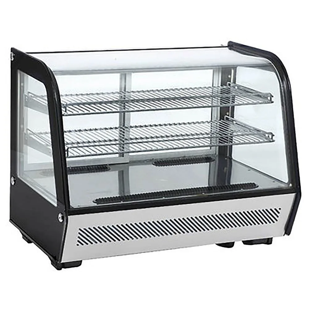 Black Diamond BDRCTD-160 35"Full Service Countertop Refrigerated Display Case with Sliding Glass Door, 2 Shelves - 5.2 cu. ft. / 201 w