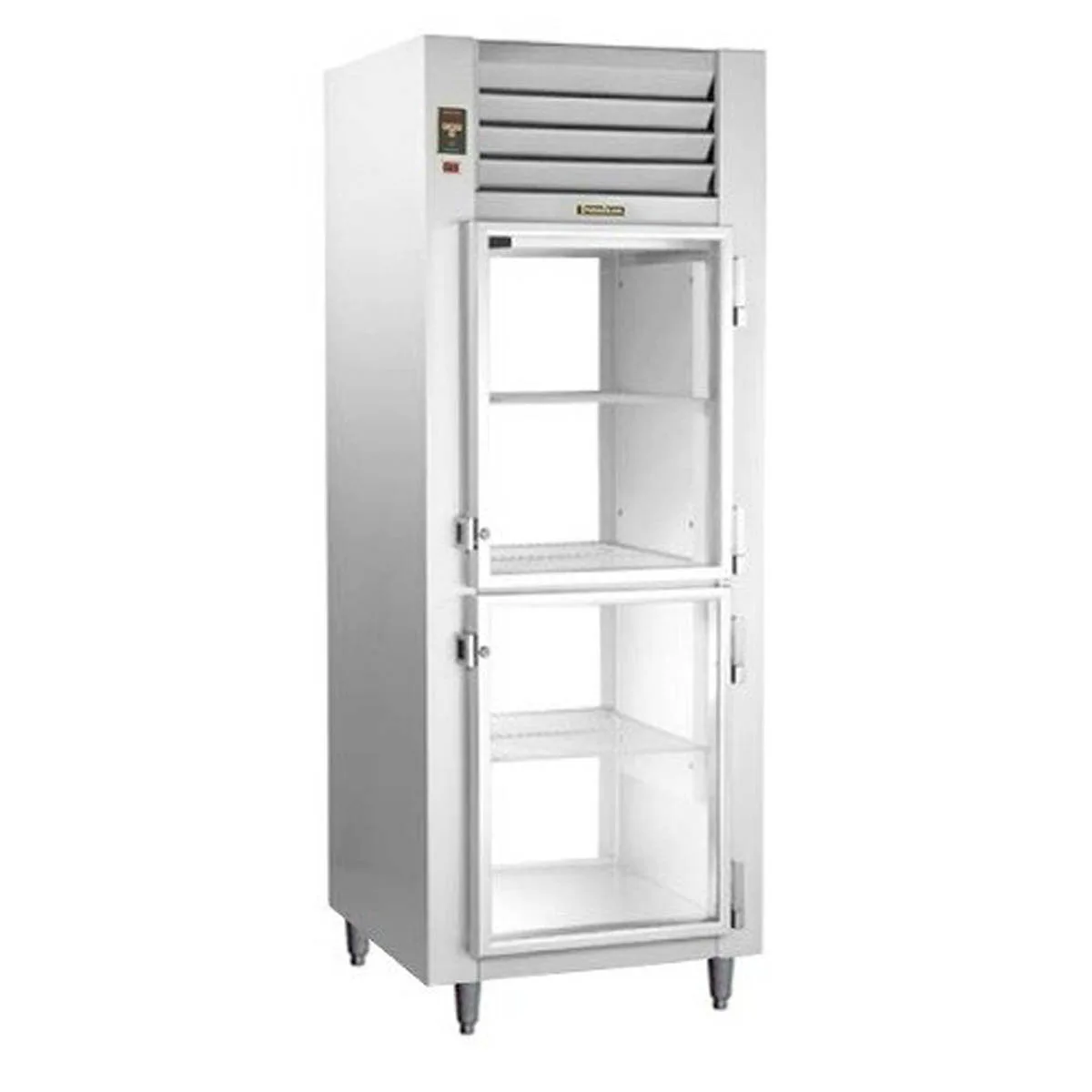 Traulsen AHT132WPUT-HHG 30" 1-Section Pass-Thru Refrigerator w/ 4 Half Glass Doors, Top Mount, 25.73 cu. ft.
