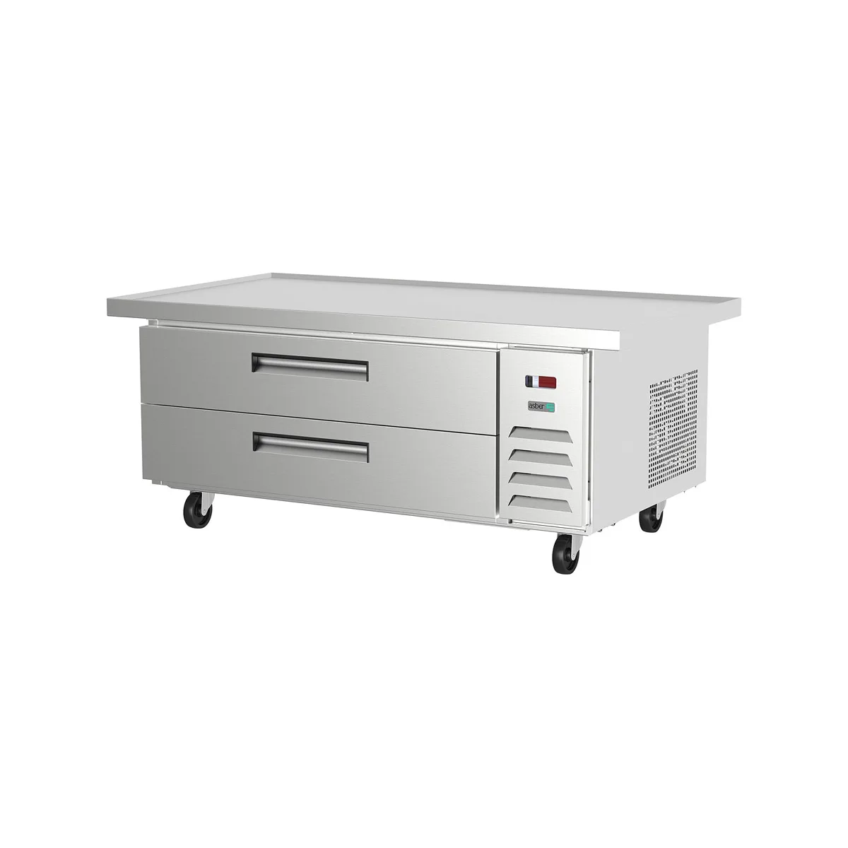Asber ACBR-52-60 60" 2 Drawers Refrigerated Chef Base w/ (4) 12" x 20" Pan Capacity