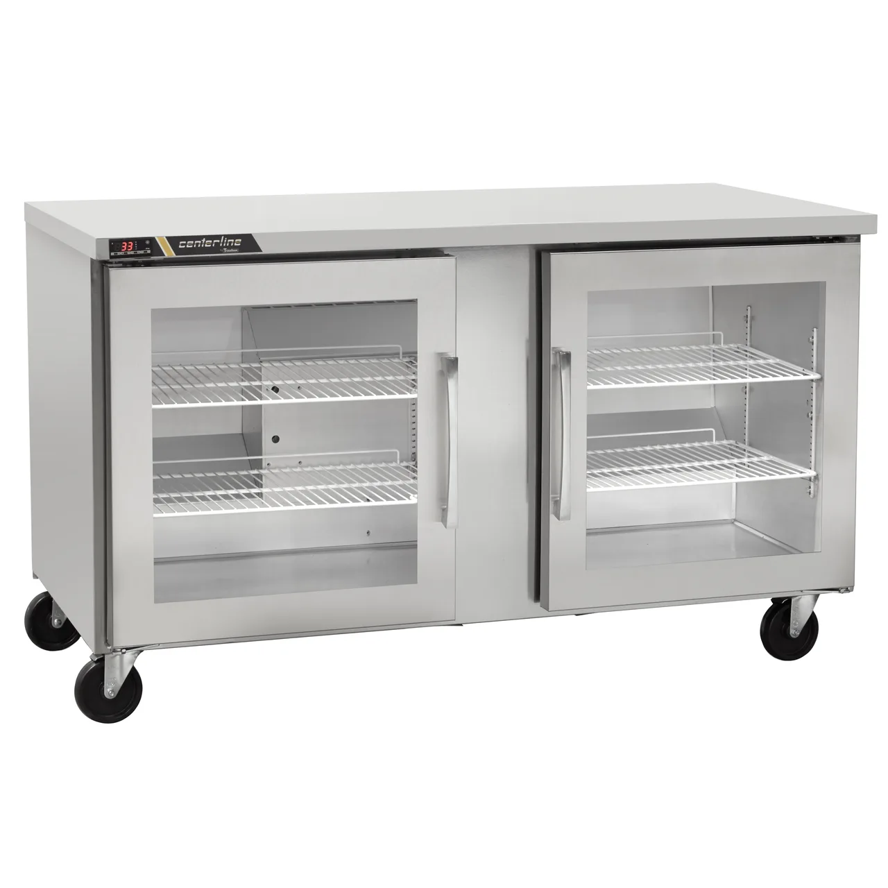 Traulsen C Series CLUC-48R-GD-LR 48" 2 Glass Door Undercounter Refrigerator, 13.28 cu. ft.