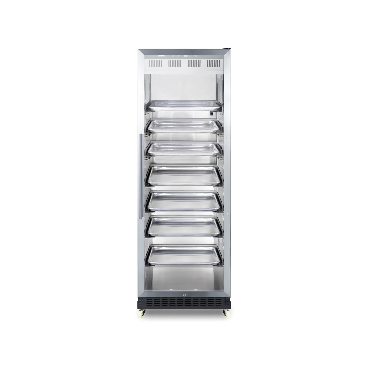 Summit SCR1401RI Beverage Center w/ Right Hinged Glass Door, in Black 12.6 cu.ft