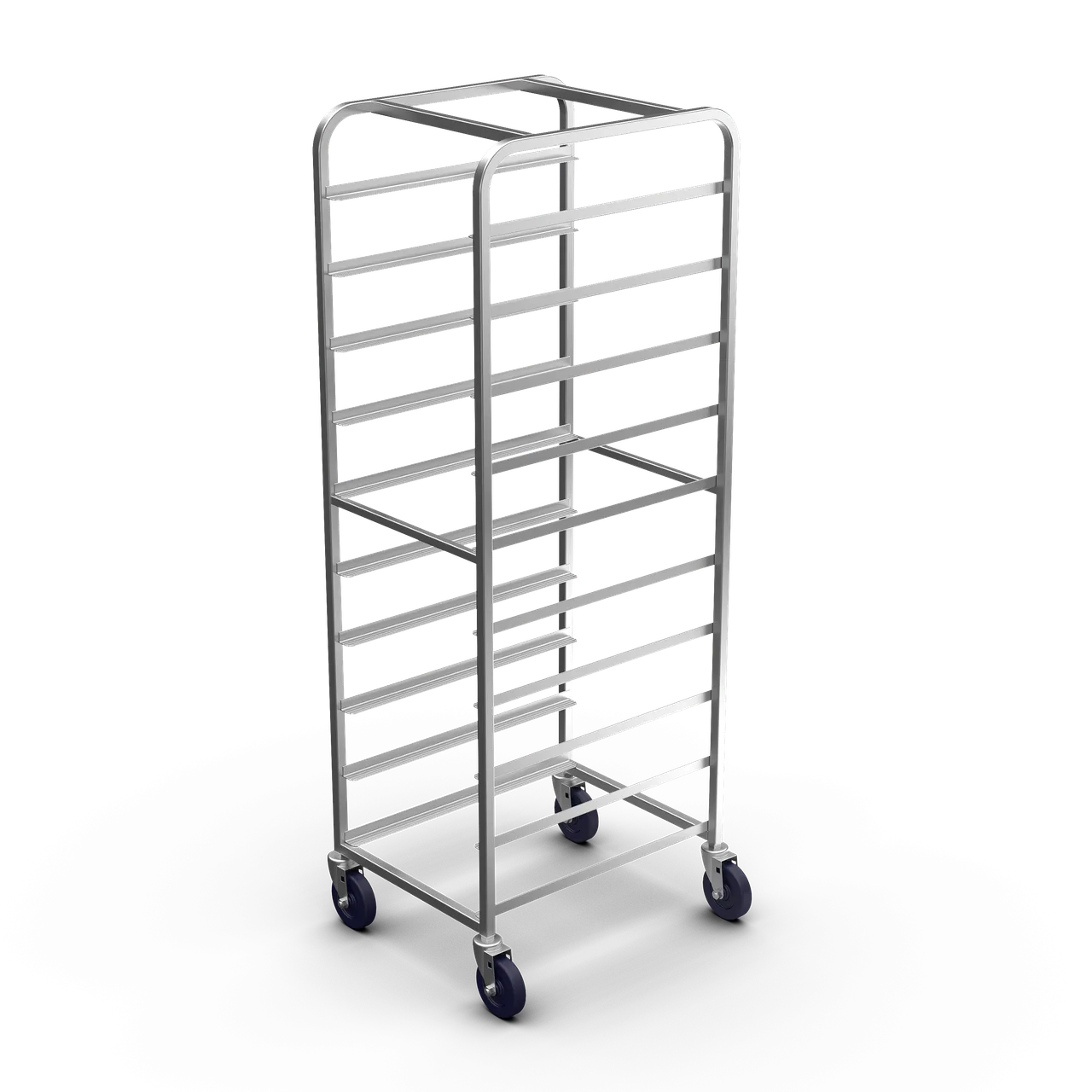 Winholt SS-1810B Stainless Steel Mobile Pan Rack w/ (10) 18" Platters