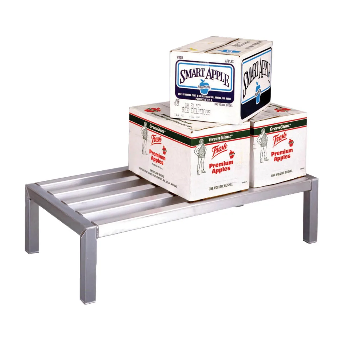 New Age 4004 Lifetime Series 36" x 20" x 12" Stationary Dunnage Rack with 4000 lb. Capacity, Aluminum  