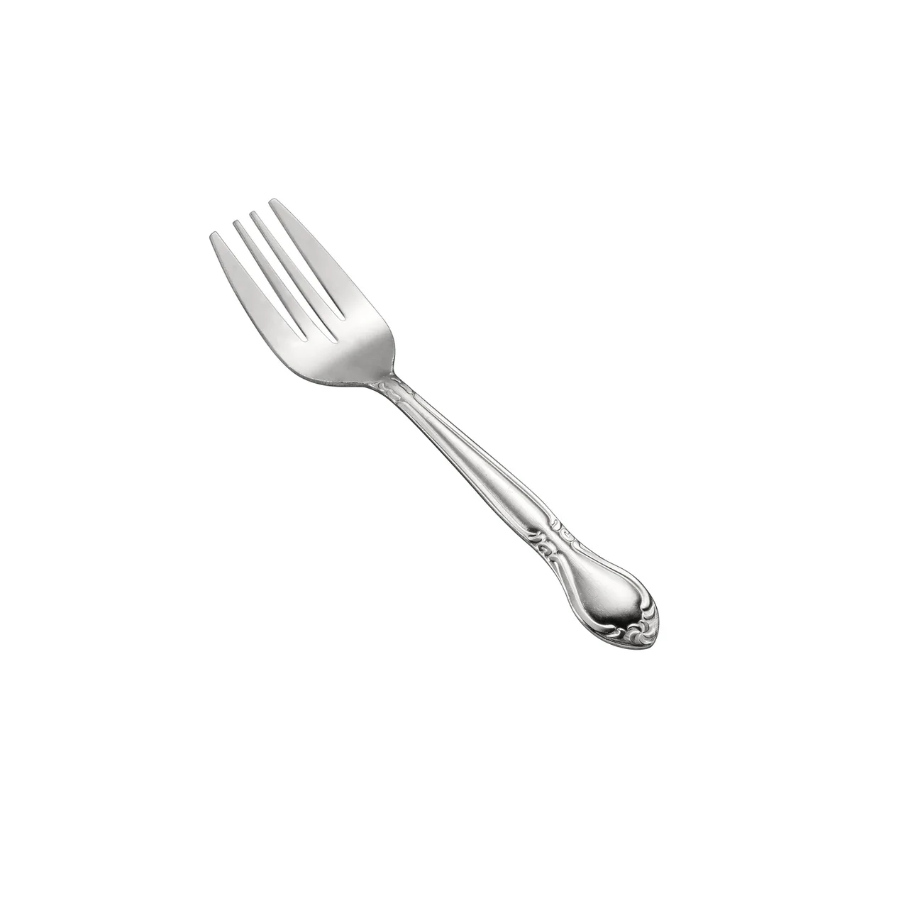 CAC China 2003-06 Elizabeth Salad Fork, 6½" Length, Heavy Weight, 18/0 Stainless Steel - 1 Dozen