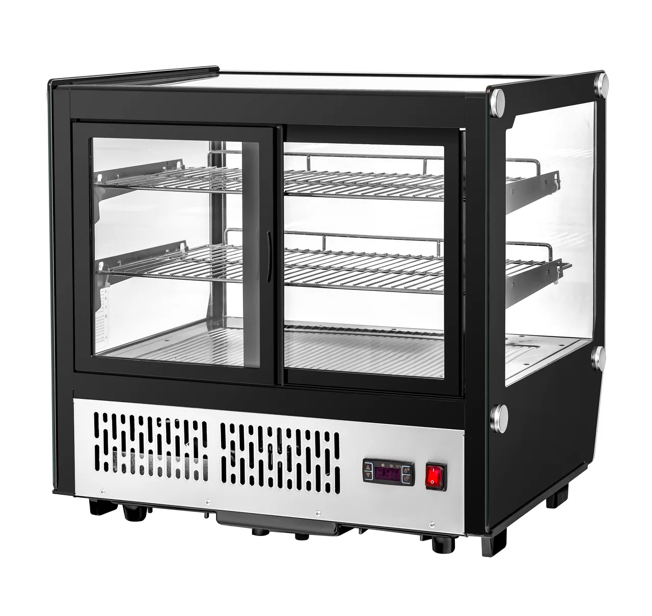 Migali C-42CTS-28 Refrigerated Countertop Display Case, 27" Width, 4.2 Cu Ft, Glass Doors, LED, R290