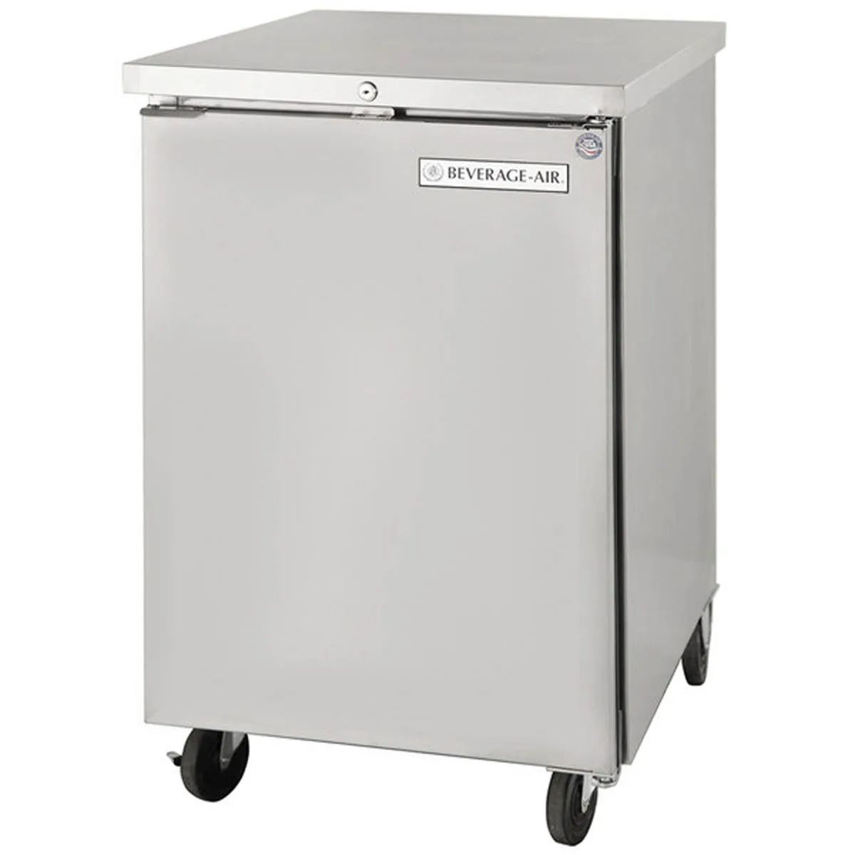 Beverage Air BB24HC-1-F-S 24" 1 Section Black Back Bar Cooler with Solid Door