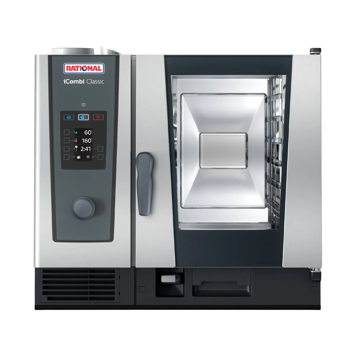 RATIONAL ICC 6-HALF E 208/240V 3 PH Electric Half Size 6 Pan Combi Oven w/ Manual Controls, 208/240V